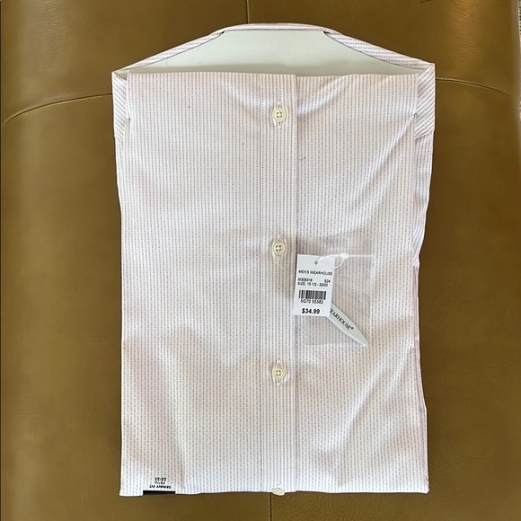 Ezra White Dress Shirt Classic Collar Textured Fabric - Picture 2 of 5